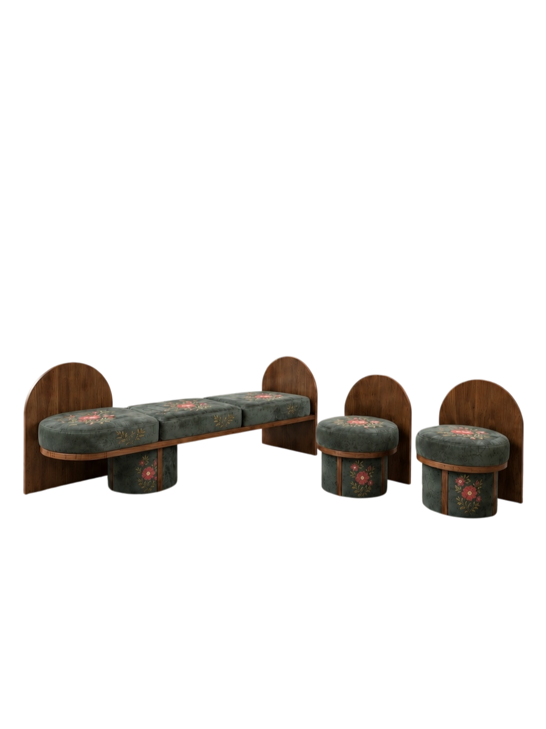Saref Berjer & Bench Set